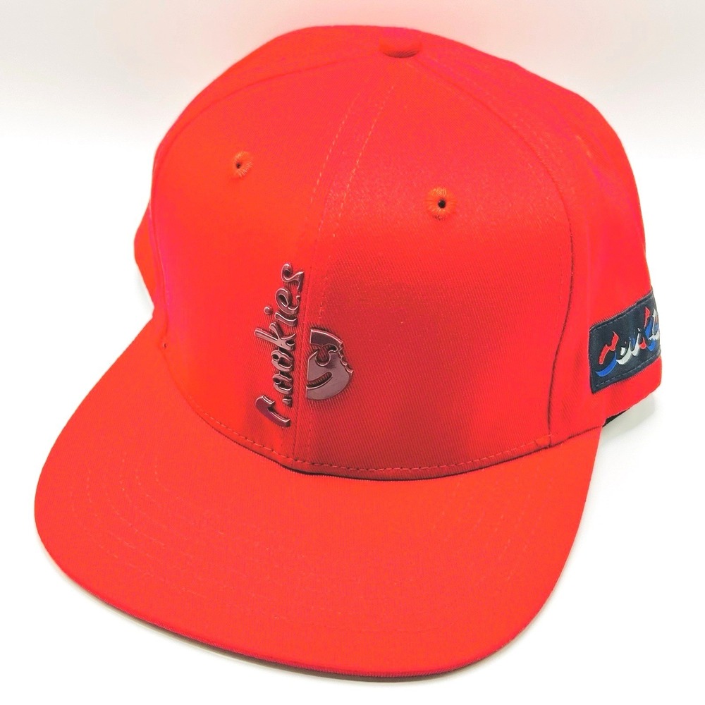 Cookies Searchlight Logo Hat Cap Snapback Adjustable Red Outdoors Casual